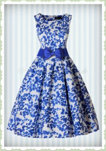 Formal Perfekt Kleid Blau Blumen Design Schön Kleid Blau Blumen Boutique