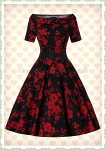 Designer Ausgezeichnet Schwarzes Kleid Mit Roten Blumen ÄrmelAbend Coolste Schwarzes Kleid Mit Roten Blumen Bester Preis