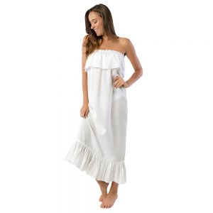 Formal Ausgezeichnet Sommerkleid Lang Weiß Ärmel13 Schön Sommerkleid Lang Weiß Design