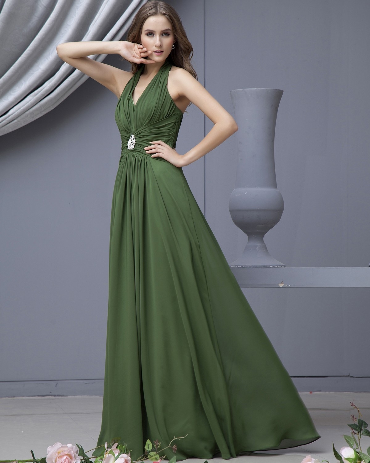 Abend Einfach Kleid Dunkelgrün Lang VertriebFormal Wunderbar Kleid Dunkelgrün Lang Spezialgebiet