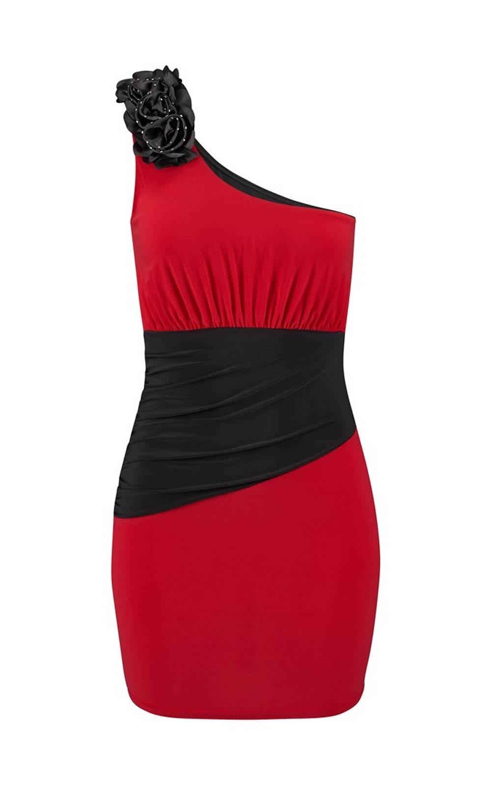 Grossartig Rot Schwarzes Kleid Stylish Abendkleid