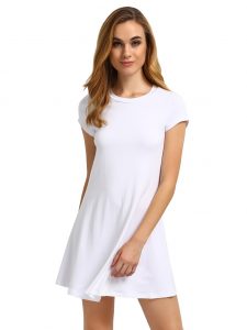Einzigartig Weißes Kleid Kurz Bester PreisFormal Schön Weißes Kleid Kurz Ärmel
