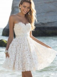 Abend Erstaunlich Kleid Kurz Weiß Spitze für 201915 Fantastisch Kleid Kurz Weiß Spitze Spezialgebiet