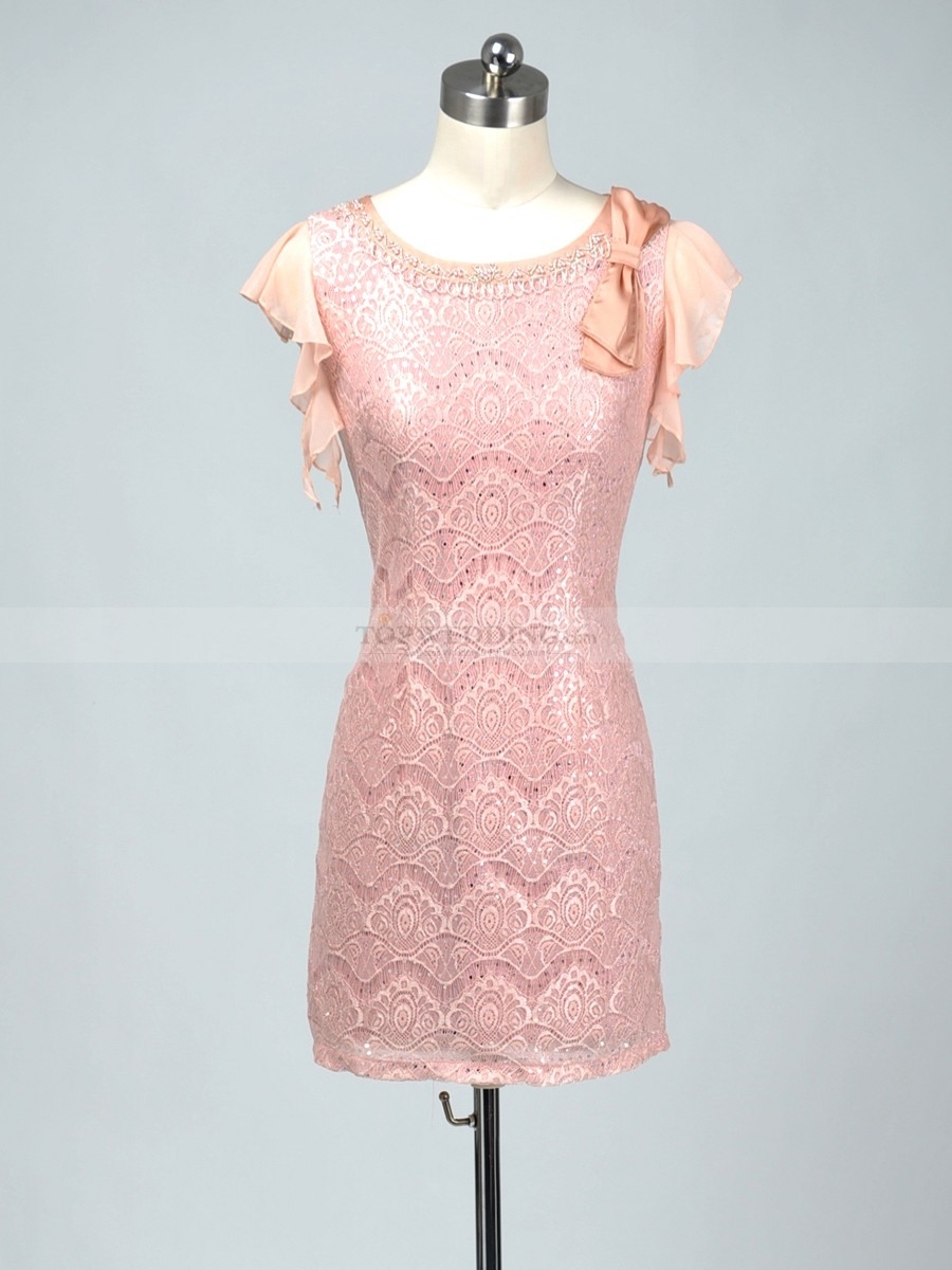 Luxus Rosa Kleid Mit Spitze SpezialgebietAbend Spektakulär Rosa Kleid Mit Spitze Spezialgebiet