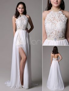 Formal Einzigartig Kleid Lang Weiß Ärmel17 Ausgezeichnet Kleid Lang Weiß Ärmel