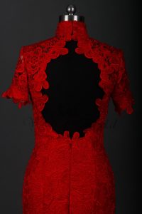 Ausgezeichnet Rotes Kleid Mit Spitze GalerieDesigner Schön Rotes Kleid Mit Spitze Ärmel