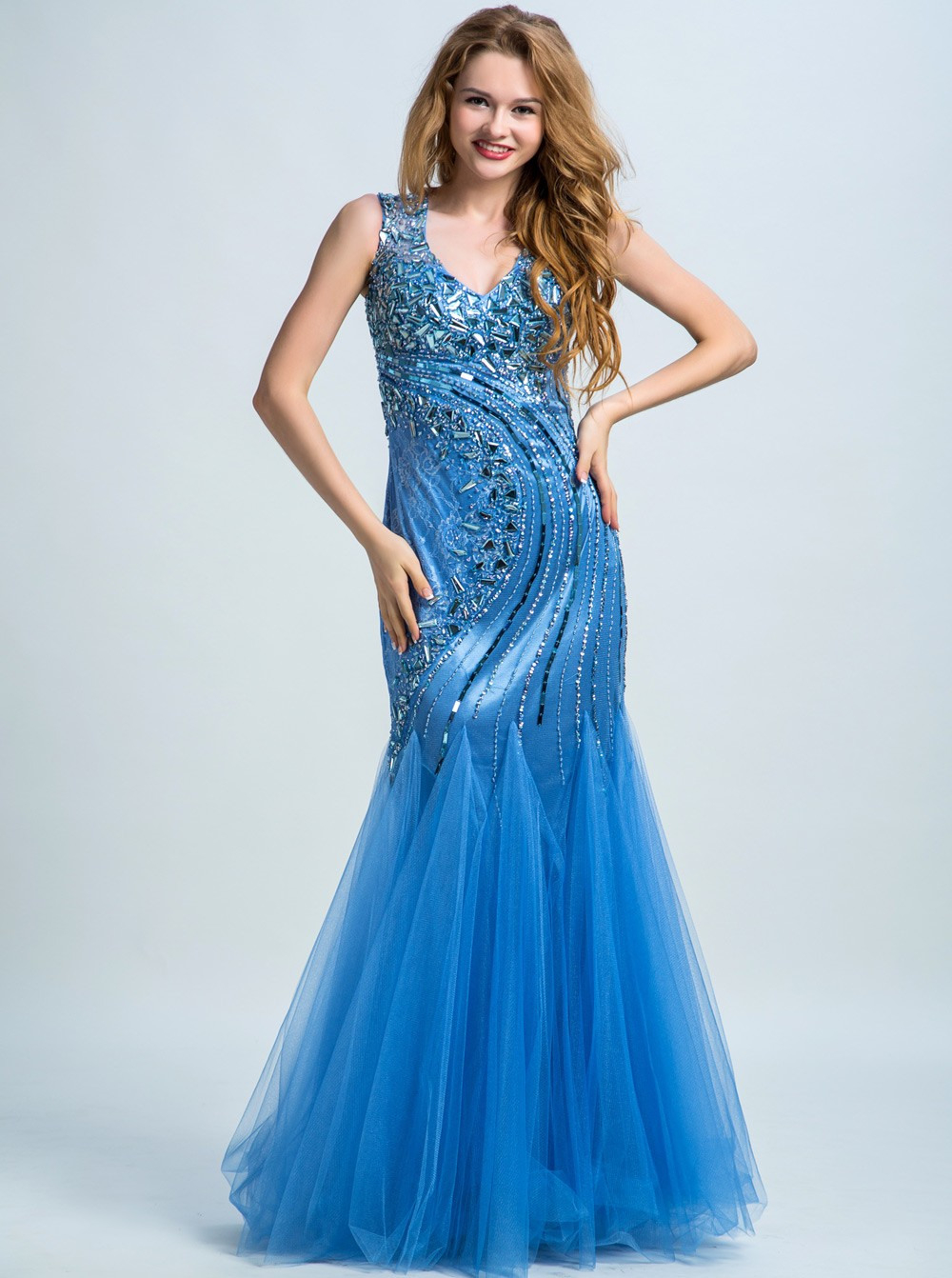 Designer Genial Blau Abendkleid Ärmel20 Luxurius Blau Abendkleid Vertrieb