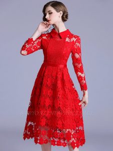 Formal Schön Rotes Kleid Mit Spitze für 201920 Erstaunlich Rotes Kleid Mit Spitze Spezialgebiet