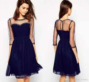 Designer Luxus Kurzes Blaues Kleid Ärmel13 Leicht Kurzes Blaues Kleid Bester Preis