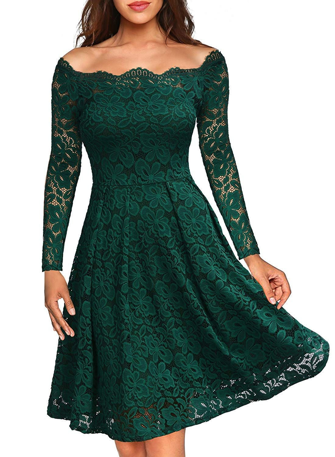 15 Top Grünes Kleid Spitze für 2019 Wunderbar Grünes Kleid Spitze Spezialgebiet