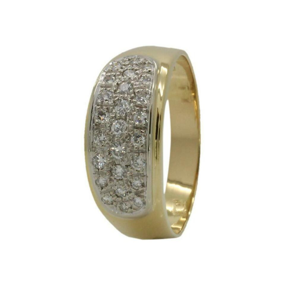18 K Gold Damenring Mit Diamanten 0,45 Ct Verlobungsring Ehering Diama