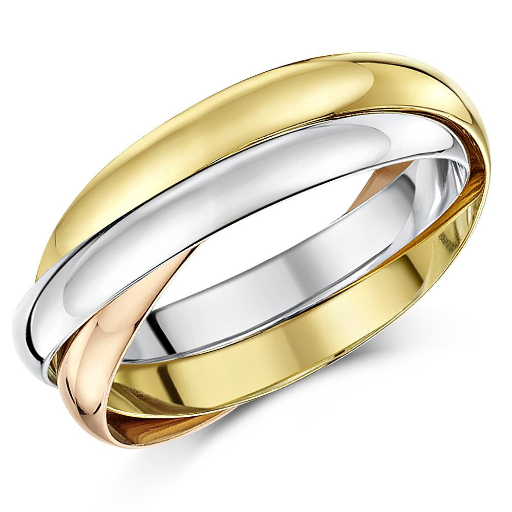 Details Zu 18 Karat Gold Hochzeit Ring 3 Farben Russische 3Mm Ehering