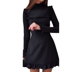 Abend Genial Schwarzes Kleid Langarm Stylish15 Einzigartig Schwarzes Kleid Langarm für 2019