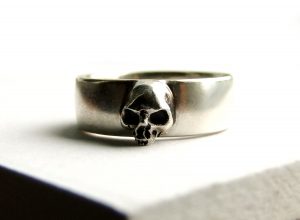 Skull Wedding Ring Grooms Skull Ring Goth Groom Ring