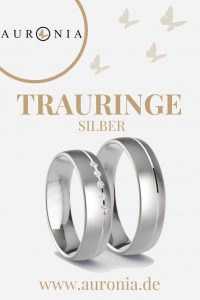 Trauringe Silber Mit Stein (Diamant), Schlicht, Breit
