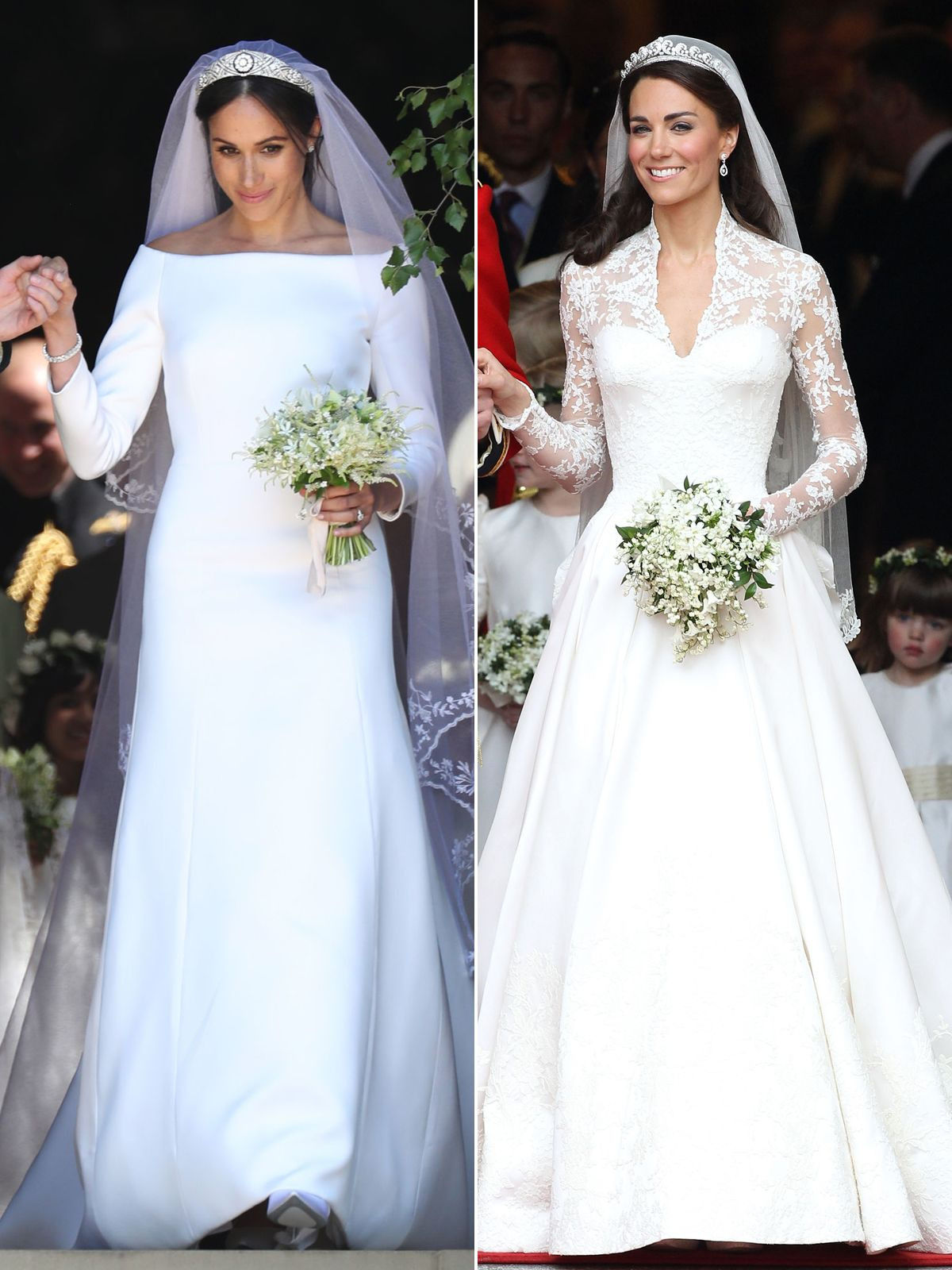 A Side-By-Side Comparison Of Kate &amp; Meghan's Royal Weddings