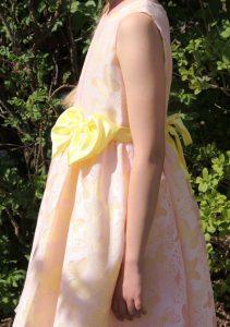 Bimaro Mädchen Kleid Romy Rosa Gelb Festlich Schmetter