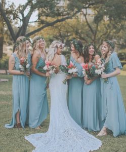 Bridesmaids In Silver Sage #mumuweddings