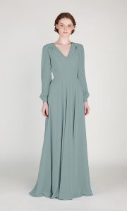 Eleganten Langen Ärmeln Brautjungfer Kleid Tbqp415 | Pakaian