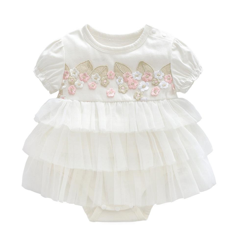 Großhandel Sommer Baby Mädchen Kleid Taufe Für Neugeborene Baby Mädchen  Kleidung Rosa Kinder Blumenkleider Für Mädchen Hochzeit Baby Kleidung Von