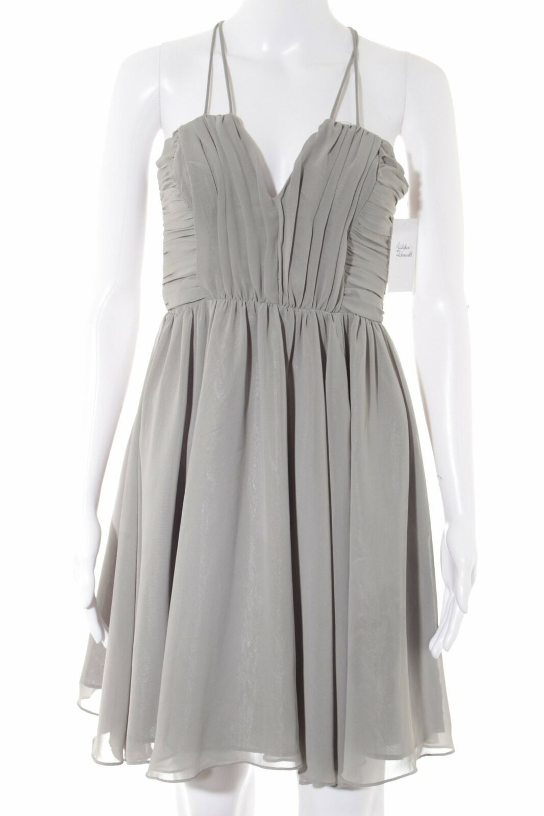 H&amp;m Cocktailkleid Grau Elegant Damen Gr. De 34 Kleid Dress