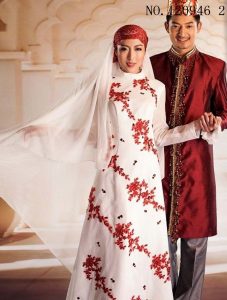 Islamischen Frauen Kleid Weiß Rot Blau Männer Abaya