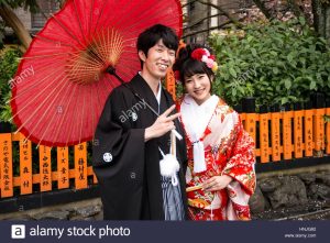 Japanische Hochzeit Stockfotos &amp; Japanische Hochzeit Bilder