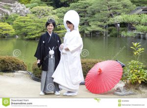 Japanisches Traditionelles Hochzeitskleid Redaktionelles