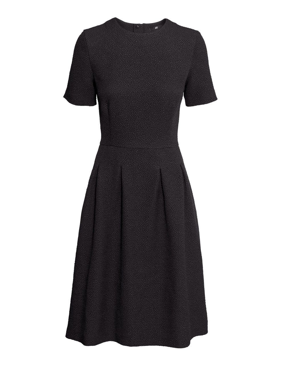 Kleid Mit Strukturmuster | Schwarz | Damen | H&amp;m De | Mode