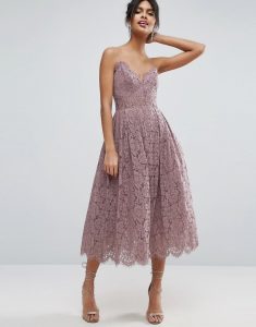 Lace Cami Midi Prom Dress - Asos