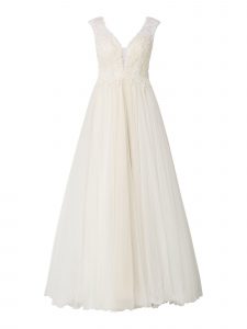Luxuar Brautkleid Aus Mesh Mit Zierperlenbesatz In Weiß Online Kaufen  (1020516) ▷ P&amp;c Online Shop