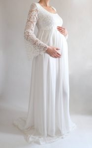 Margaret Boho Wedding Dress Lace Maternity Dress For Baby
