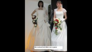 Schaufensterpuppe Anziehen (Braut-Hochzeitskleid)