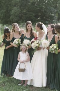 Smaragdgrüne Brautjungfernkleider, Formale Brautparty