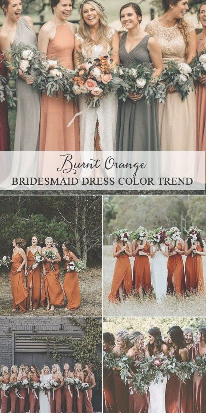 Trending Burnt Orange Bridesmaid Dresses | Brautjungfern