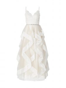 Unique Brautkleid Aus Mesh Im Stufen-Look In Weiß Online Kaufen (9898494) ▷  P&amp;c Online Shop