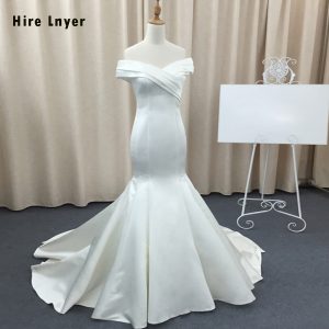 Us $172.25 24% Off|Mieten Lnyer Nach Maß Falte Neck Frankreich Satin  Meerjungfrau Hochzeit Kleider Vestidos De Noivas Alibaba China Braut  Kleider