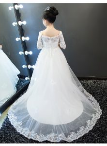 Us $86.99 |Hochzeit Kinder Mädchen Prinzessin Kleid Baby Mädchen Luxus  Kleidung Hochzeitskleid Mit Langen Schwanz Klavier Kostüm  Geburtstagsgeschenk