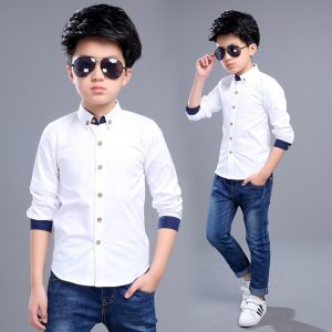 Us $9.4 40% Off|Aixinghao Jungen Weiß Shirts Frühling Kinder Hochzeit Hemd  Langarm Kinder Kleidung Teenager Schule Casual Junge Hemd Für 8 10 12
