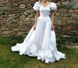 Vintage Hochzeitskleid Brautkleid Hochzeit Kleid Prinzessin 38 M