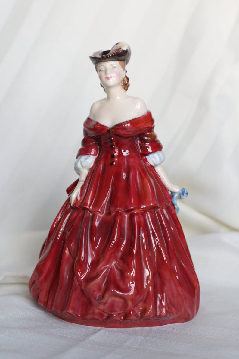 Vivienne Royal Doulton Figur 1951 Rotes Kleid