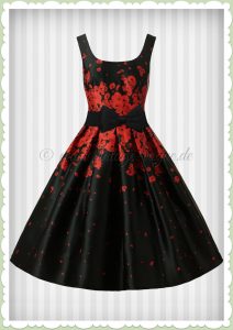 Where To Buy Vintage Rote Blumen Kleid E0577 305B6