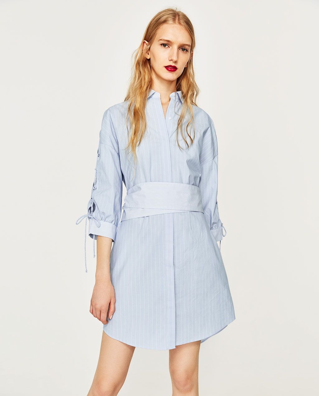 13 Kleid Blau Weiß Gestreift Zara Modell  Givil Lardo
