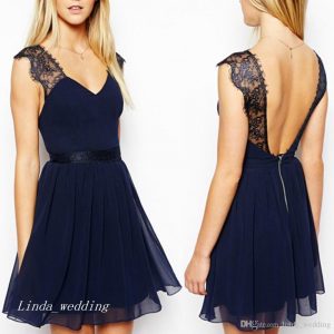 15 Elegant Dunkelblaues Kleid Mit Spitze Für 2019  Abendkleid