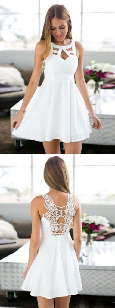 17 Elegant Kurze Weiße Kleider Für 2019  Abendkleid