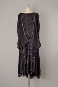 20Er Jahre Kleid / / 1920 2 Stück Schwarzglasperlen