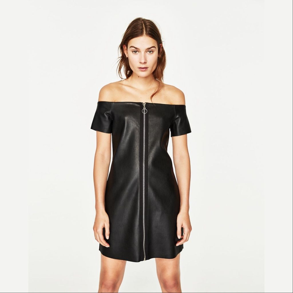 2Xhpzara Leathereffect Dress  Dresses Zara Leather