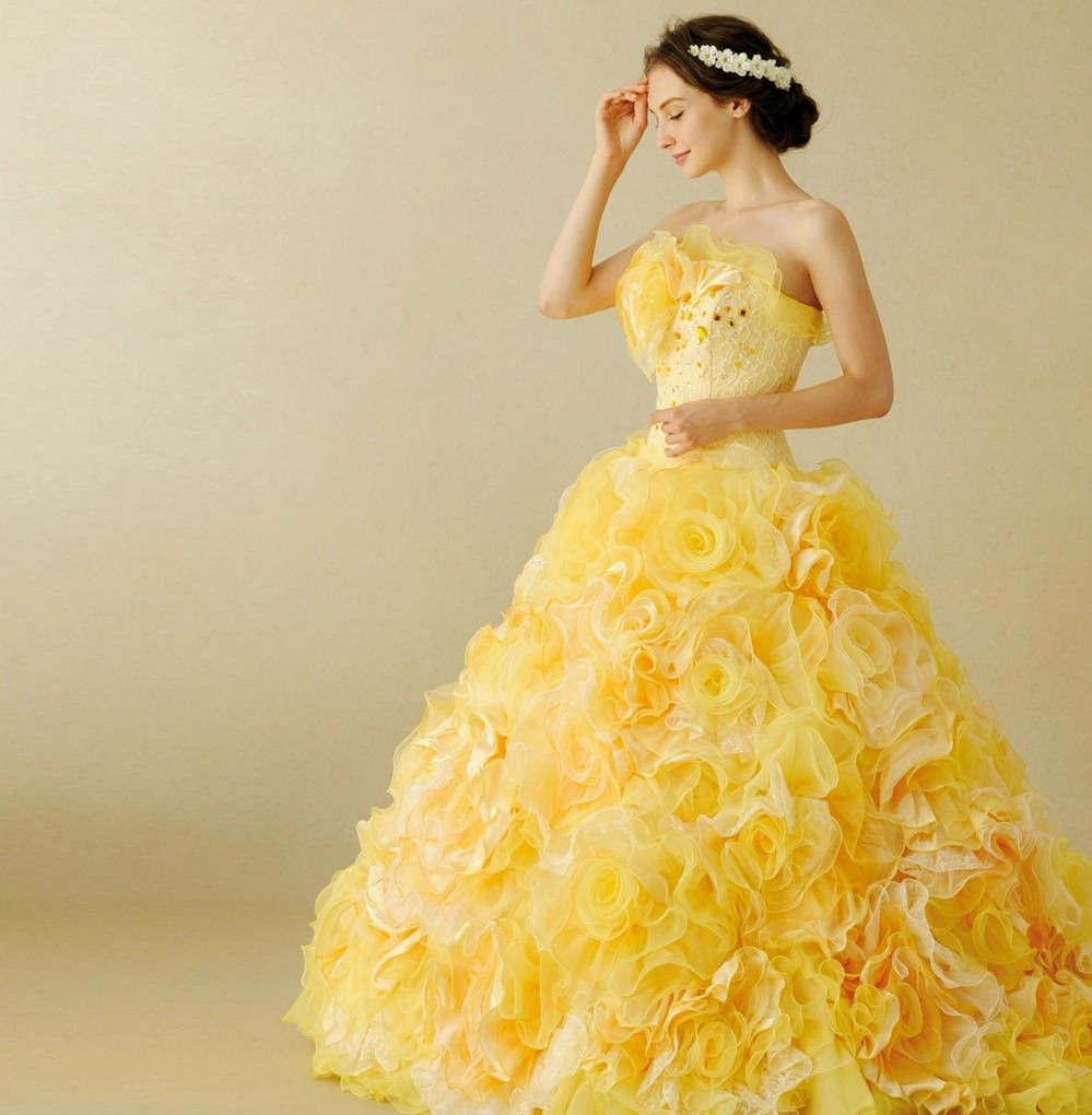 50 Bilder Für Das Hochzeitskleid In Gelb  Zahlreiche