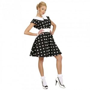 50Er Jahre Petticoat Kleid Rockabilly Damenkostüm Schwarz