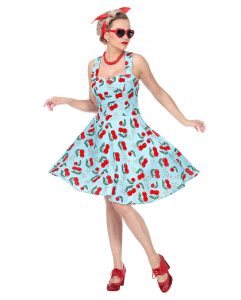 50Er Jahre Rock'n Roll Kleid Mit Petticoat Kaufen  Horror